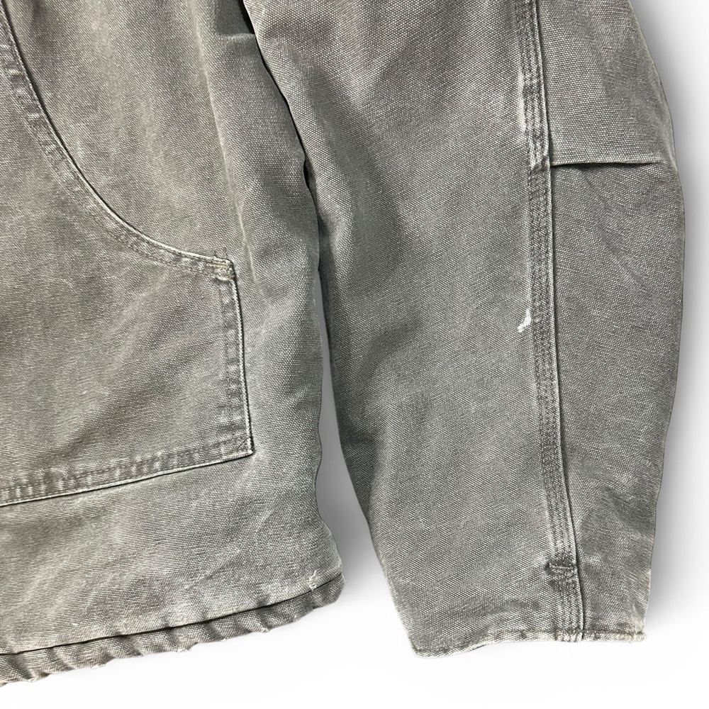 Vintage Carhartt Detroit Jacket Moss Green Duck Canvas Workwear XL - Picture 6 of 14
